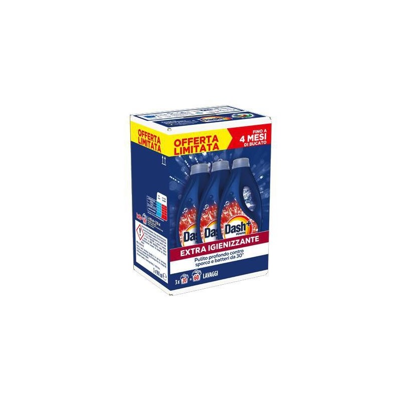 DASH LIQUIDO POWER IGIENIZZANTE 3X20 LAVAGGI