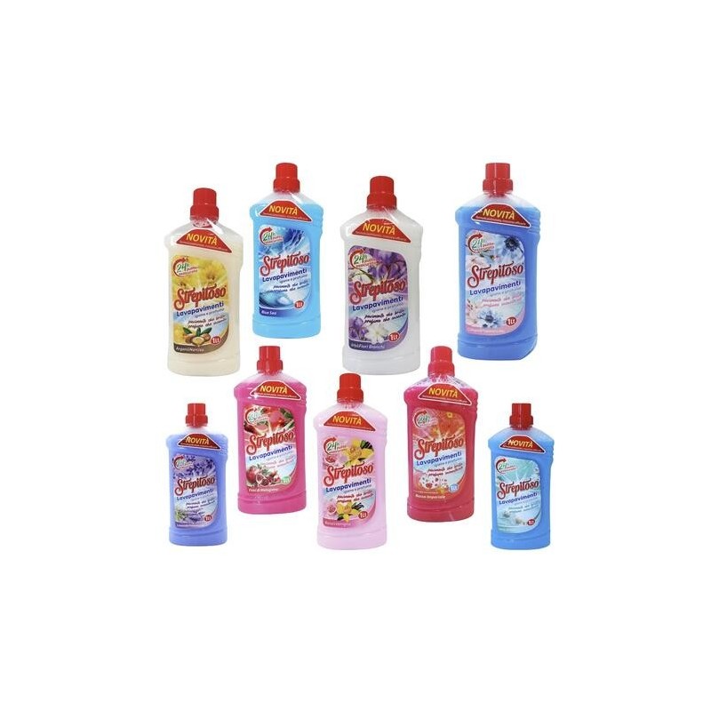 STREPITOSO LAVAPAVIMENTI 1LT BIANCO LATTE IMBALLI INTERI X 12
