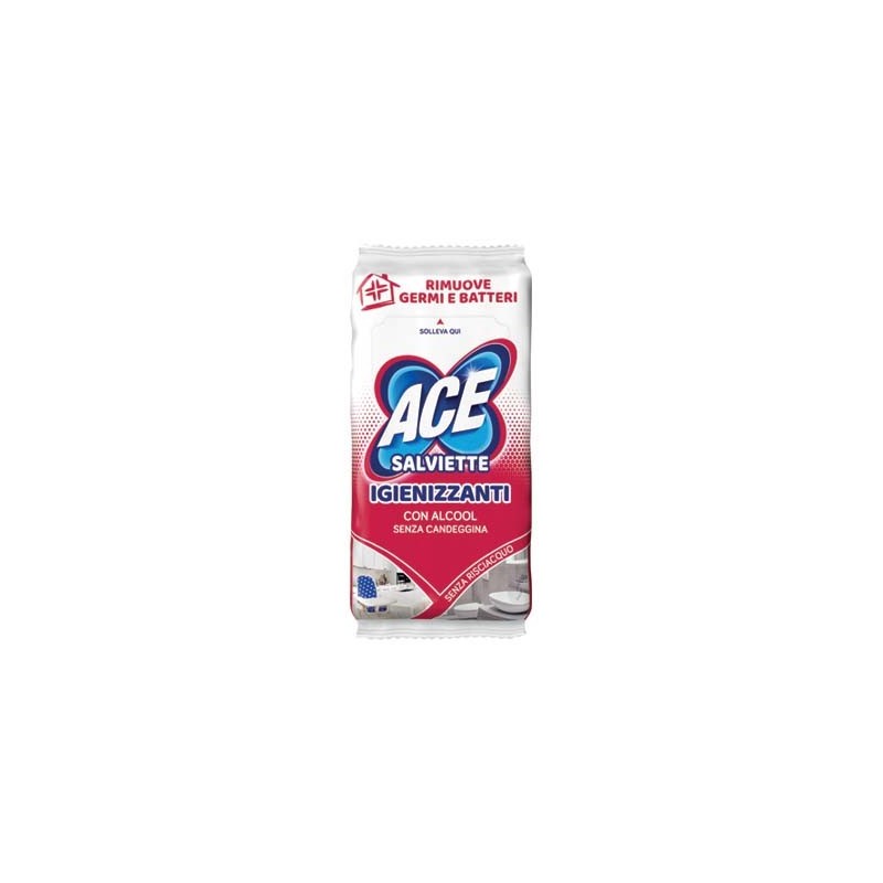 ACE SALVIETTINE IGIENIZZANTI CON ALCOOL SENZA CANDEGGINA X40