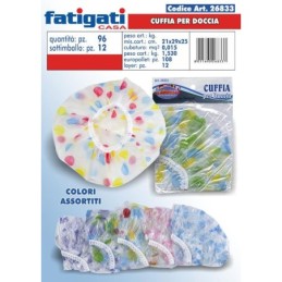 FATIGATI CUFFIA CAPELLI  PER DOCCIA 2 PZ IMBALLI INTERI X 12