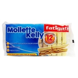 FATIGATI MOLLETTE POLIPRO. SIMIL LEGNO KELLY 12 PZ IMBALLI INTERI X 24