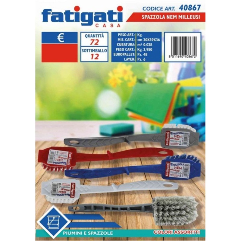 FATIGATI SPAZZOLA NEM MILLEUSI 25 CM  IMBALLI INTERI X 12
