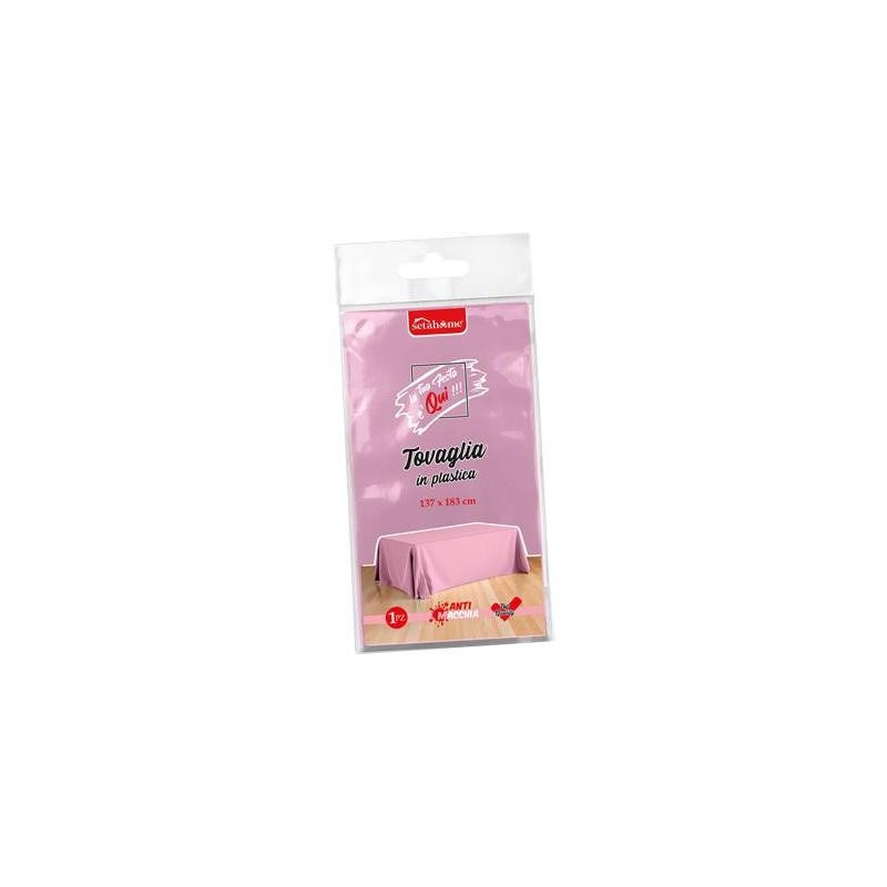 SETAHOME TOVAGLIA PLASTICA ROSA CM.137X183