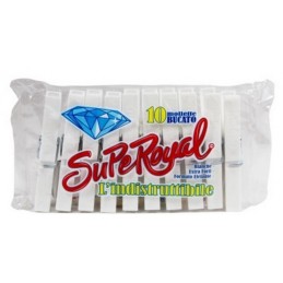SUPEROYAL MOLLETTE PLASTICA SUPER RESISTENTI 10 PZ IMBALLI INTERI X 24