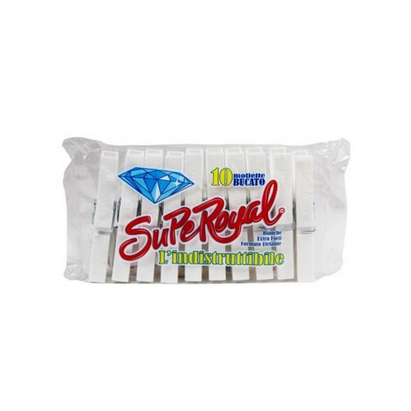 SUPEROYAL MOLLETTE PLASTICA SUPER RESISTENTI 10 PZ IMBALLI INTERI X 24