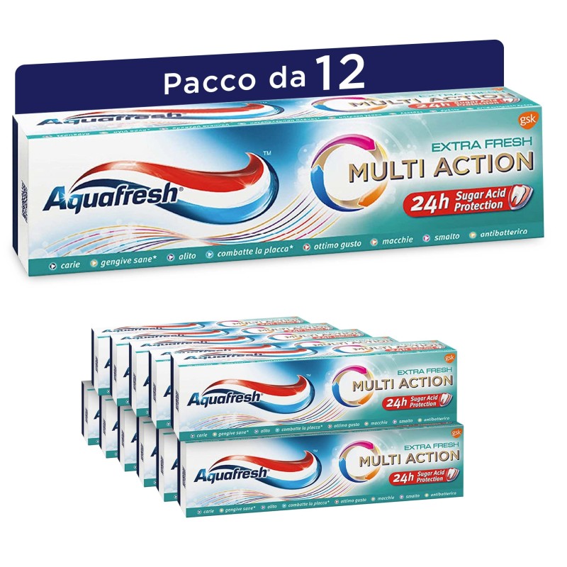AQUAFRESH DENTIFRICIO MULTIACTION CLASSICO 75 ML IMBALLI INTERI X 12