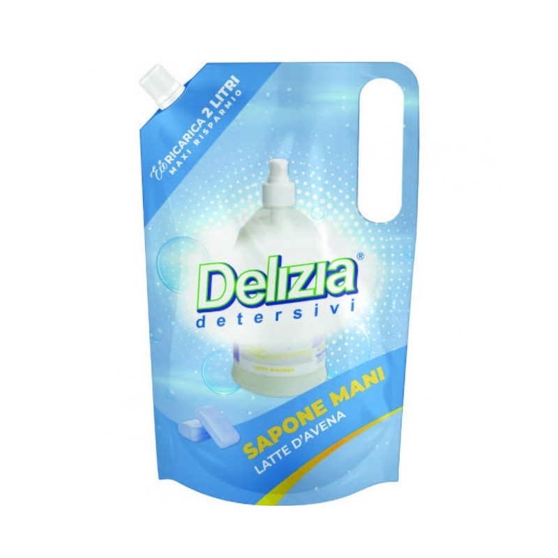 DELIZIA SAPONE LIQUIDO ECORICARICA 2LT LATTE IMBALLI INTERI X 6