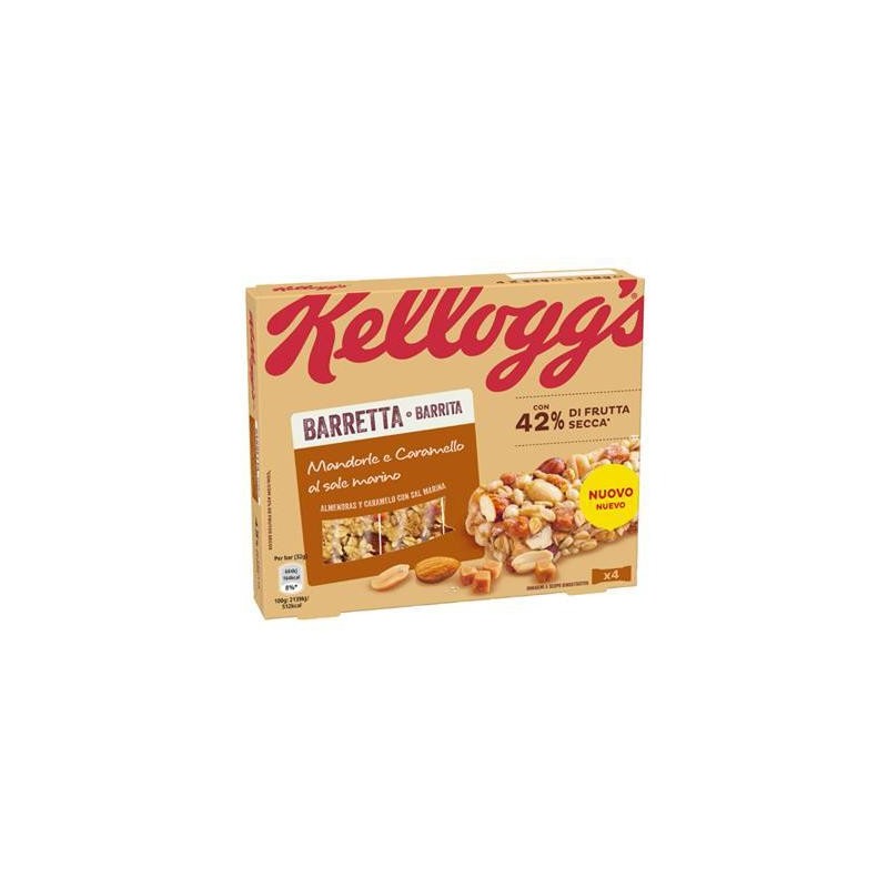 KELLOGG'S BARRETTE MANDORLE/CARAMELLO 4 X 32GR.