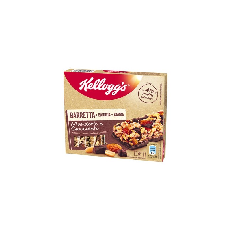KELLOGG'S BARRETTE MANDORLE/CIOCCOLATO GR.32 X 4