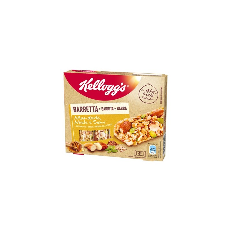 KELLOGG'S BARRETTE MANDORLE/MIELE/SEMI 4 X 32GR.