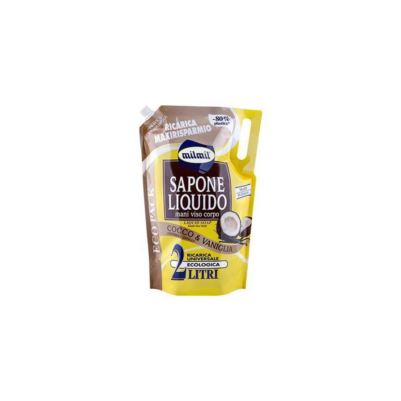 MILMIL SAPONE LIQ.BUSTA 2LT COCCO