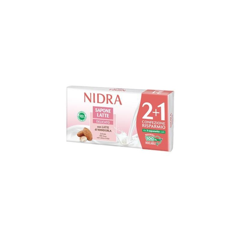 NIDRA SAPONE LATTE DI MANDORLEGR.90 2+1