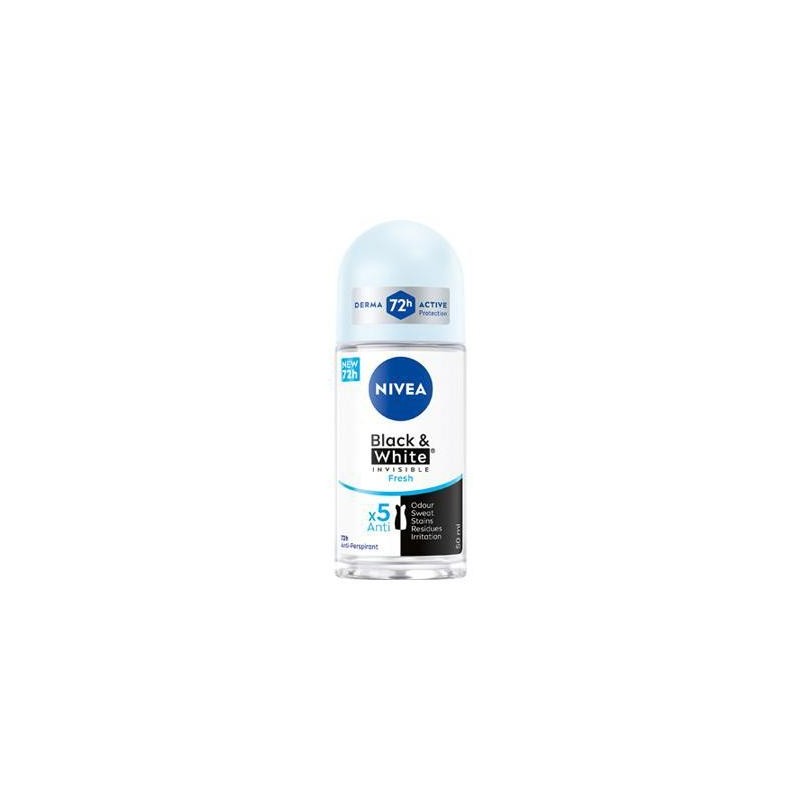 NIVEA DEO ROLL-ON BLACK & WHITE UOMO  50 ML IMBALLI INTERI X 6