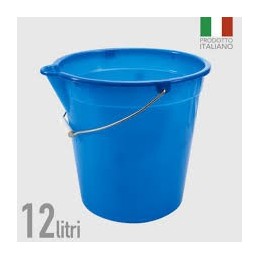 CASAMIA SECCHIO BLU IN PE. 12 LT CON BECCO MAN.METALLO IMBALLI INTERI X 6