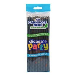 DICASA CANNUCCE PLA NERE 40PZ 210X6MM