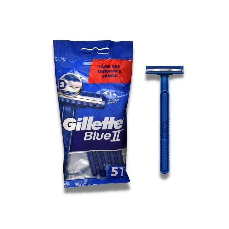 GILLETTE BLU II 5 PZ BUSTA IMBALLI INTERI X 24