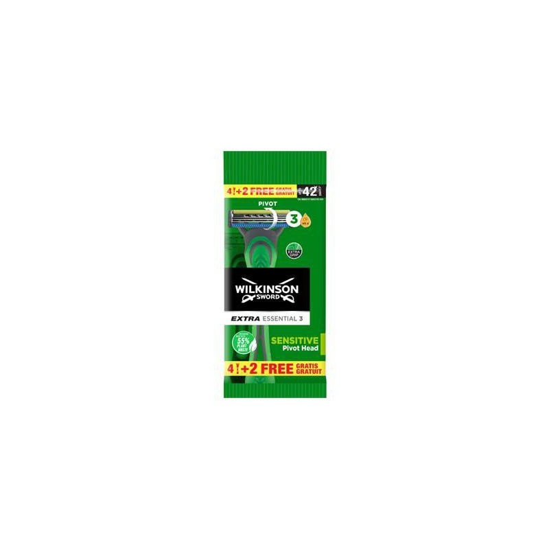 WILKINSON SWORD EXTRA ESSENTIAL3 SENSITIVE RASOI X 4+2