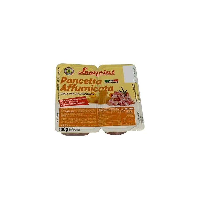 LEONCINI PANCETTA CUBETTI AFFUMICATA 100 GR