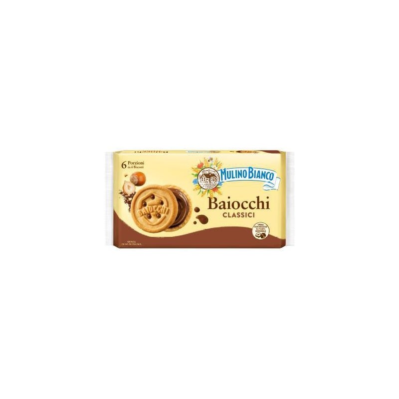 MULINO BIANCO MINI BAIOCCHI SNACK X 6 GR.336 NOCCIOLA