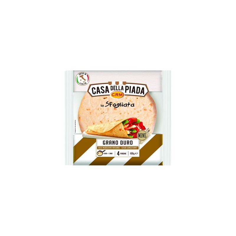 C.R.M. MINI PIADINA SFOGLIATA GRANO DURO X 4 PZ 100 GR