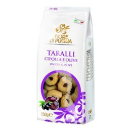 FIORE PUGLIA TARALLI CIPOLLA/OLIVE GR.250