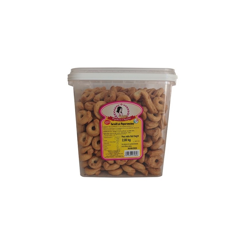 L'AGNESE KG.2 TARALLINI PEPERONCINO SECCHIO RETTANGOLARE