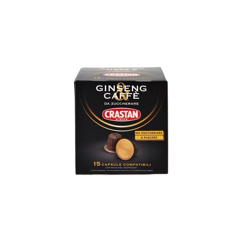 CRASTAN GINSENG&CAFFÈ 15 CAPSSENZA ZUCCHERO COMPATIBILE NESPRESSO