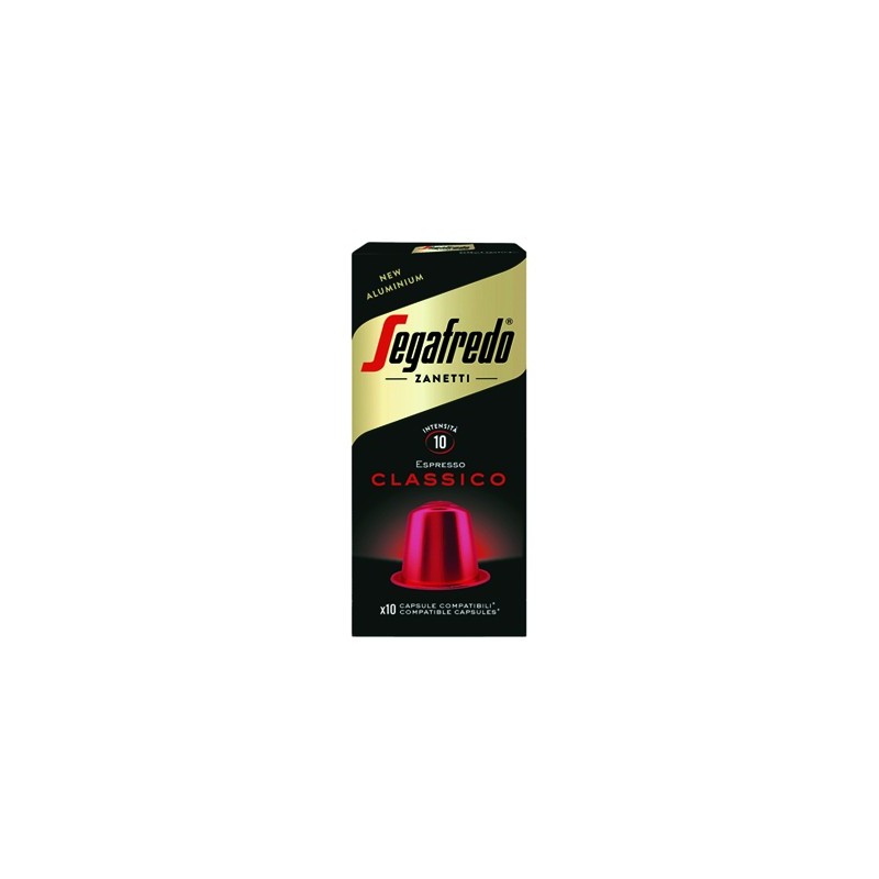 SEGAFREDO CLASSICO 10 CAPS COMPATIBILE NESPRESSO ALLUMINIO