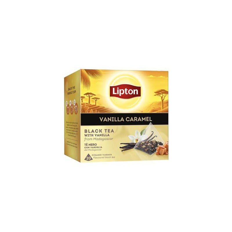 LIPTON BLACK TEA VANIGLIA & CARAMELLO X 20 FILTRI