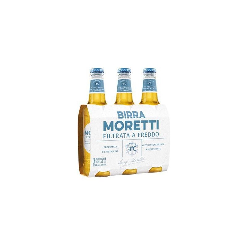 BIRRA MORETTI FILTRATA A FREDDO CL.33X3 4°