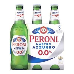 BIRRA NASTRO AZZURRO ZERO BOTTIGLIE CL.33X3