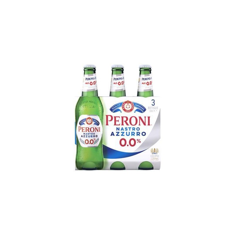 BIRRA NASTRO AZZURRO ZERO BOTTIGLIE CL.33X3