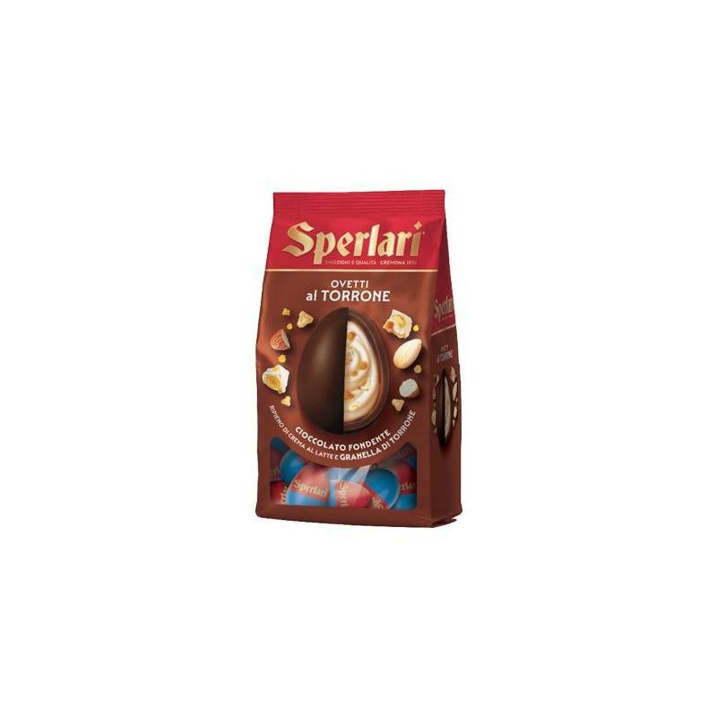 SPERLARI OVETTI FONDENTE E GRANELLA DI TORRONE GR.150