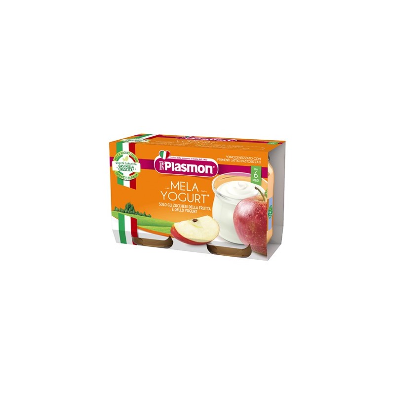 PLASMON OMO FRUTTA GR.120X2 YOGURT/MELA