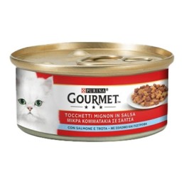 GOURMET GATTO TOCCHETTI MIGNON SALMONE / TROTA GR.195