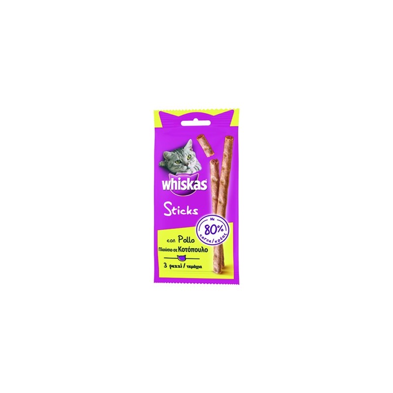 WHISKAS STICKS GR.18 POLLO