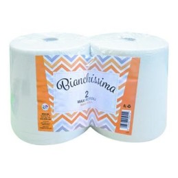 BIANCHISSIMA BOBINA 800 STRAPPI X 2 ROTOLI