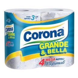 CORONA CARTA IGIENICA GRANDE&BELLA 4 ROTOLI 3 VELI