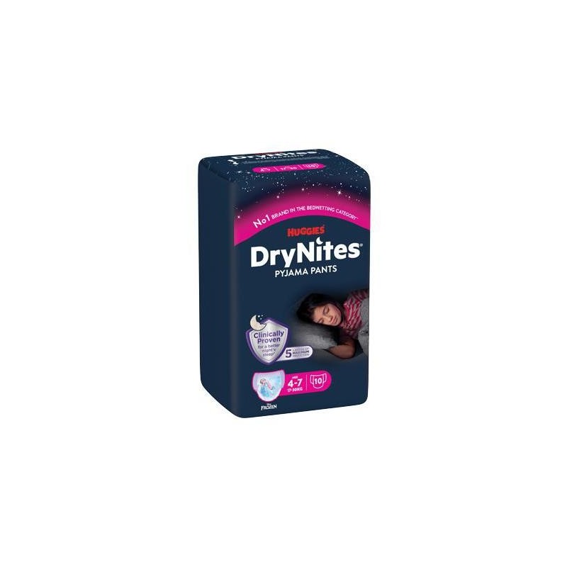 HUGGIES DRYNITES GIRL PZ.10 4-7 YEARS