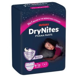 HUGGIES DRYNITES GIRL PZ.9 LARGE (27-57 KG.)