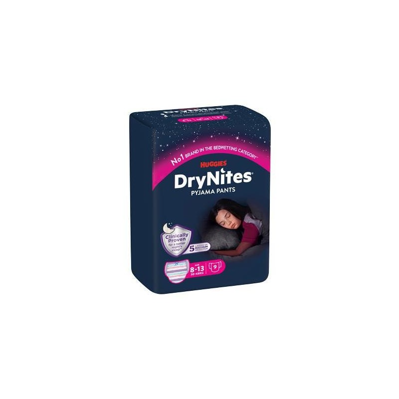 HUGGIES DRYNITES GIRL PZ.9 LARGE (27-57 KG.)