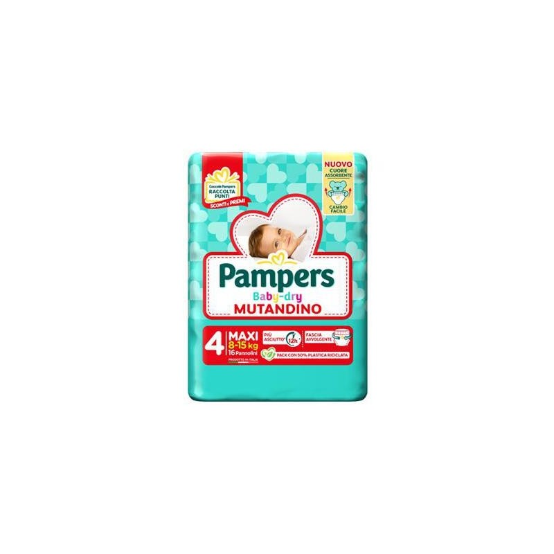 PAMPERS BABY DRY PANN.MUTANDINO 4 MIS.
