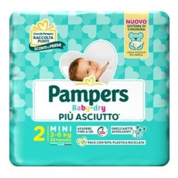PAMPERS BABY DRY PANNOLINI 2 MIS.