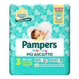 PAMPERS BABY DRY PANNOLINI 3 MIS.