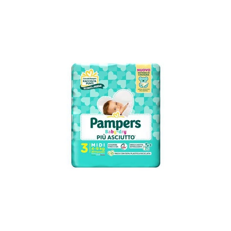 PAMPERS BABY DRY PANNOLINI 3 MIS.