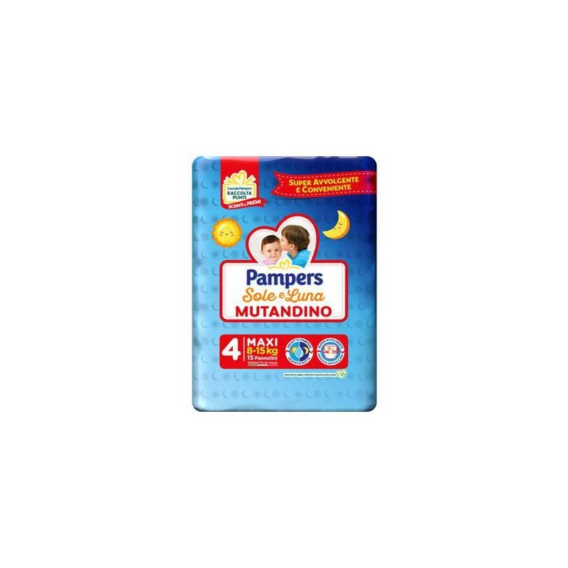 PAMPERS SOLE & LUNA MUTANDINOMAXI 8-15 KG X15