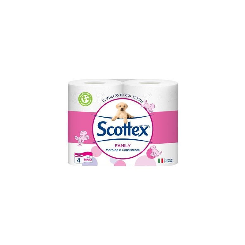 SCOTTEX CARTA IGIENICA 4 ROTOLI FAMILY 4 VELI