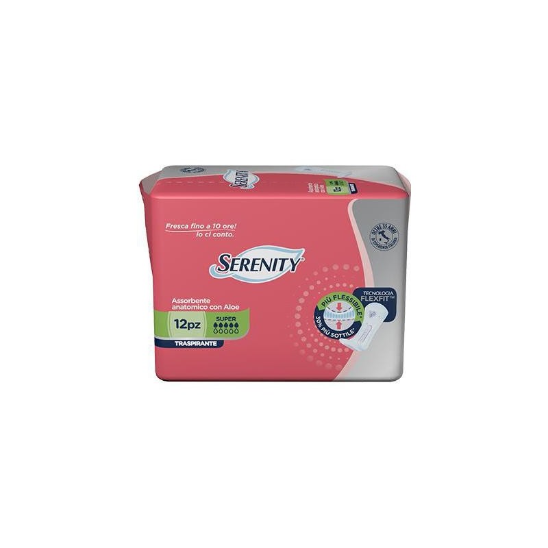 SERENITY ASSORBENTE ANATOMICOFLEXFIT SUPER X12