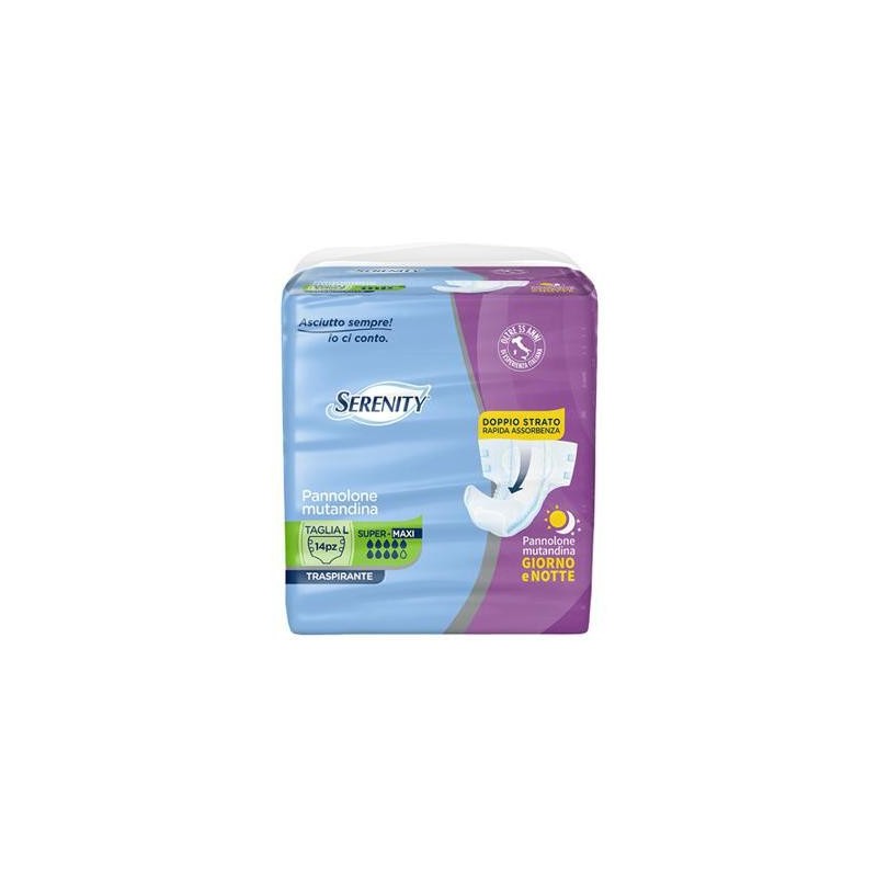 SERENITY PANNOLONE MUTANDINA GIORNO TAGLIA L X14
