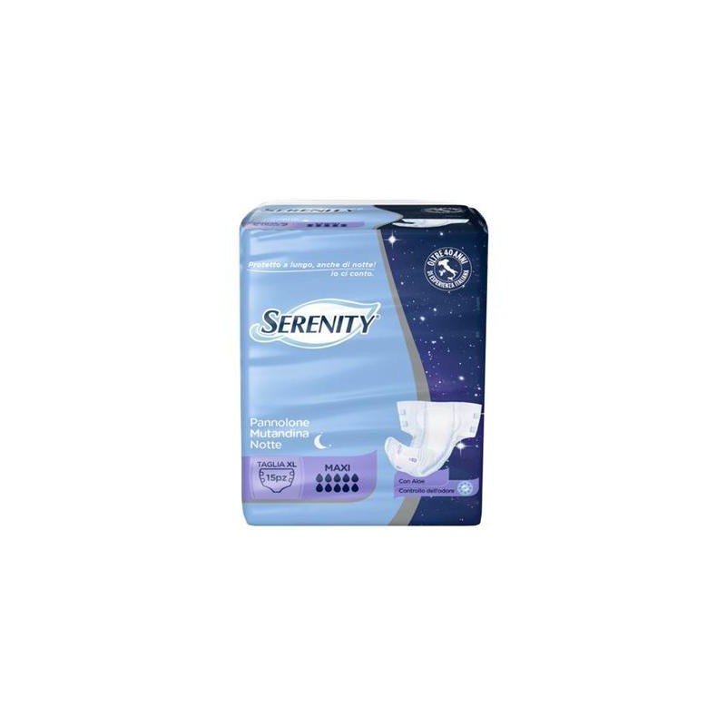 SERENITY PANNOLONE MUTANDINA NOTTE TAGLIA XL X15